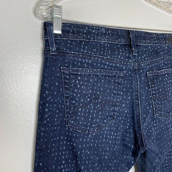 Ag Adriano Goldschmied Blue Denim Polka Dot Skinny Jeans Size 28 Women’s - Picture 8 of 10